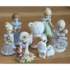 Lot Of Mixed Brand Numbered 1-7 Figures Growing Up Decor